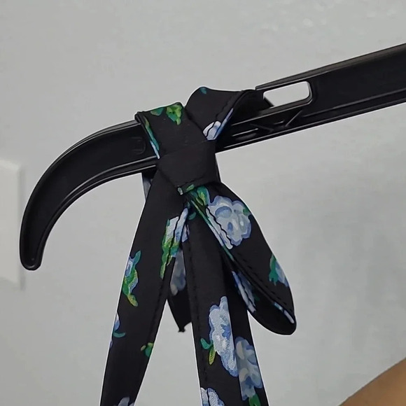 Betsey Johnson Satin Pleated Floral Printed Midi Dress - Picture 12 of 13